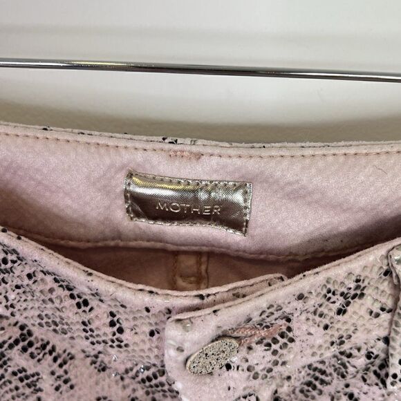Mother The Looker Natural Born Charmer Pink Snake Pants - Picture 5 of 7